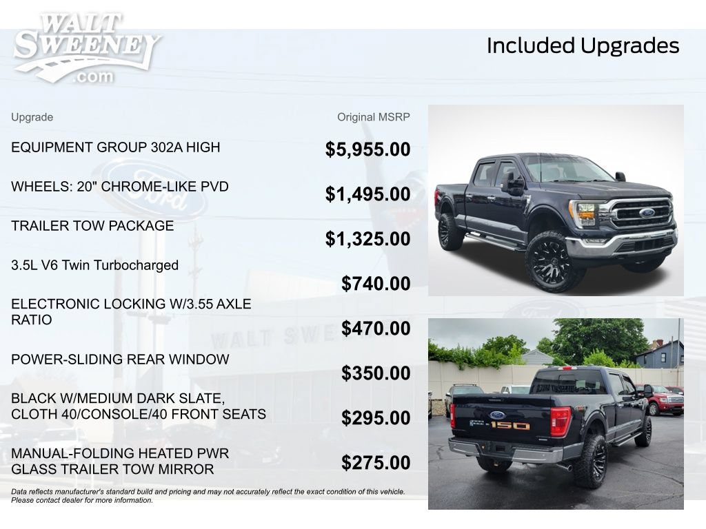 Certified 2022 Ford F150 XLT w/ Equipment Group 302A High AWD/4WD image 12