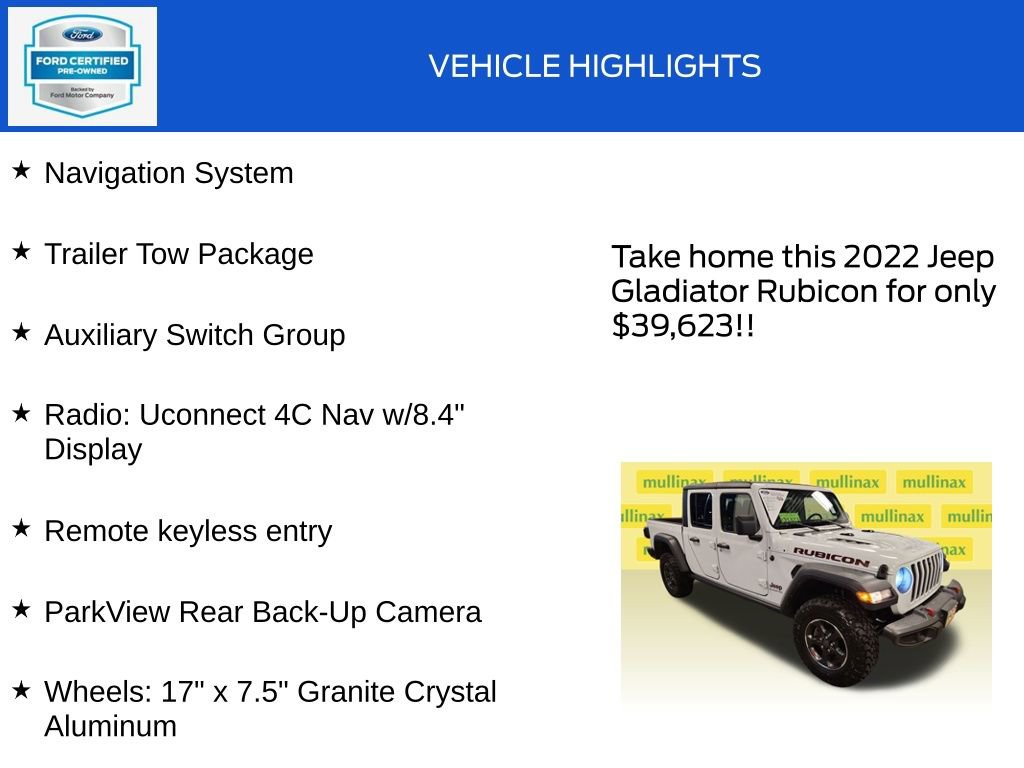 Used 2022 Jeep Gladiator Rubicon w/ Trailer Tow Package image 18
