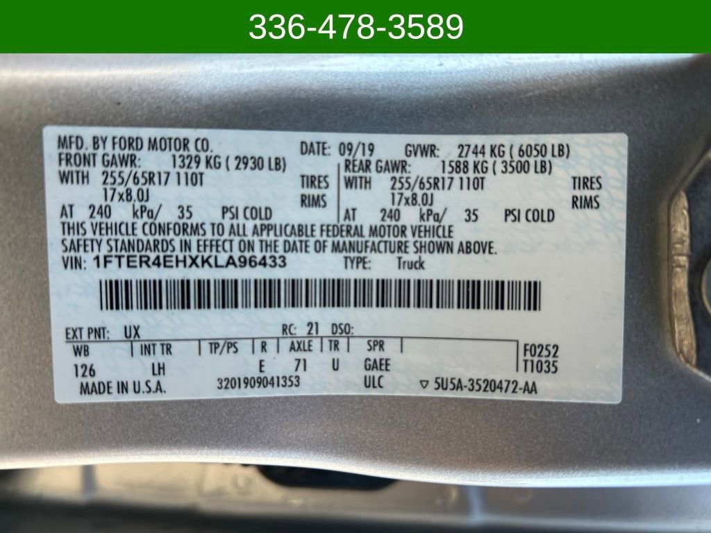 Certified 2019 Ford Ranger XLT w/ Trailer Tow Package image 23