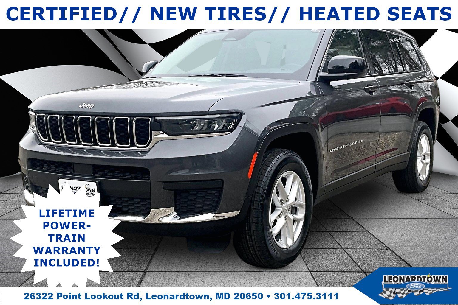 Used 2022 Jeep Grand Cherokee L Laredo w/ Luxury Tech Group I RWD image 1