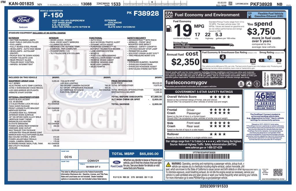 Certified 2023 Ford F150 XLT w/ Equipment Group 302A High AWD/4WD image 35