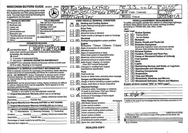 Used 2021 Kia Sedona LX image 40