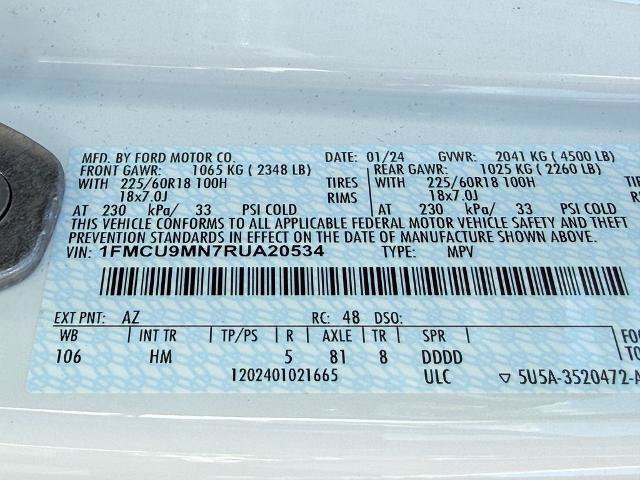 Certified 2024 Ford Escape ST-Line w/ Tech Pack #1 AWD/4WD image 24