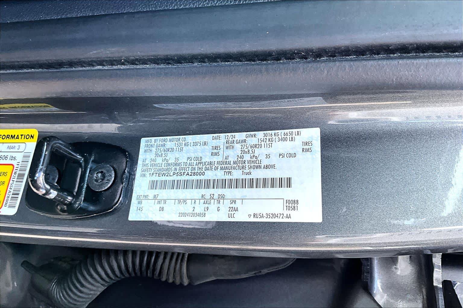 Certified 2025 Ford F150 STX w/ Equipment Group 200A AWD/4WD image 34