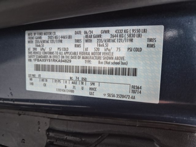 Certified 2024 Ford Transit 350 XLT AWD/4WD image 25