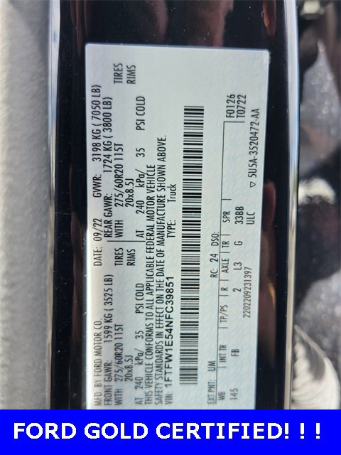 Certified 2022 Ford F150 XLT w/ Equipment Group 302A High image 17