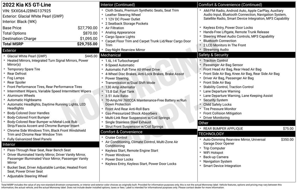 Used 2022 Kia K5 GT-Line image 9