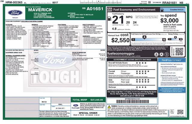 Certified 2024 Ford Maverick Tremor w/ Tremor Off-Road Package AWD/4WD image 5