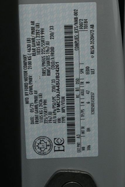 Certified 2025 Ford Escape Platinum AWD/4WD image 52