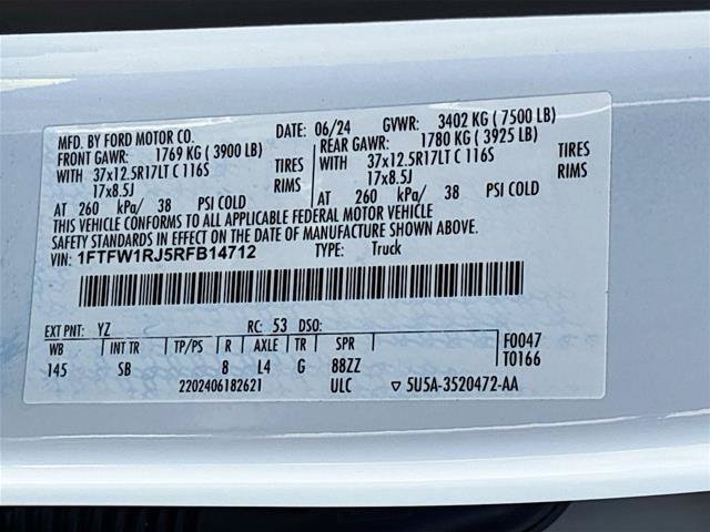 Certified 2024 Ford F150 Raptor w/ Equipment Group 803A Raptor R AWD/4WD image 36