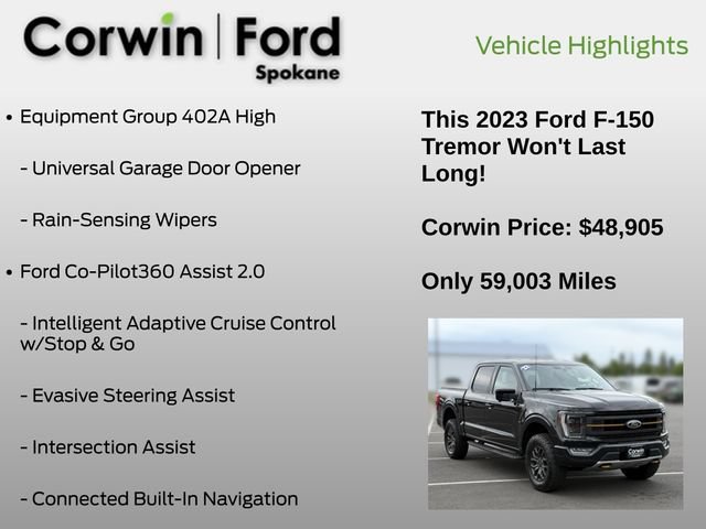 Certified 2023 Ford F150 Tremor w/ Equipment Group 402A High AWD/4WD image 19