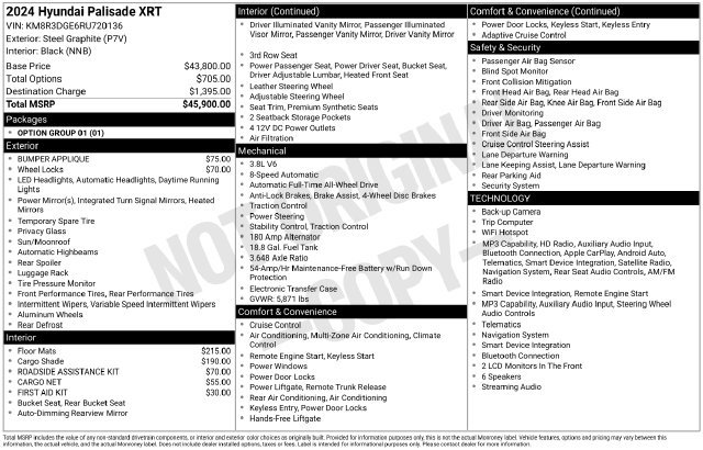 Used 2024 Hyundai Palisade XRT AWD/4WD image 5