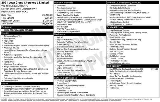 Used 2021 Jeep Grand Cherokee L Limited image 38