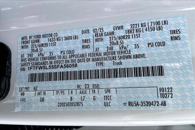 Certified 2025 Ford F150 Lariat w/ Equipment Group 502A High AWD/4WD image 28
