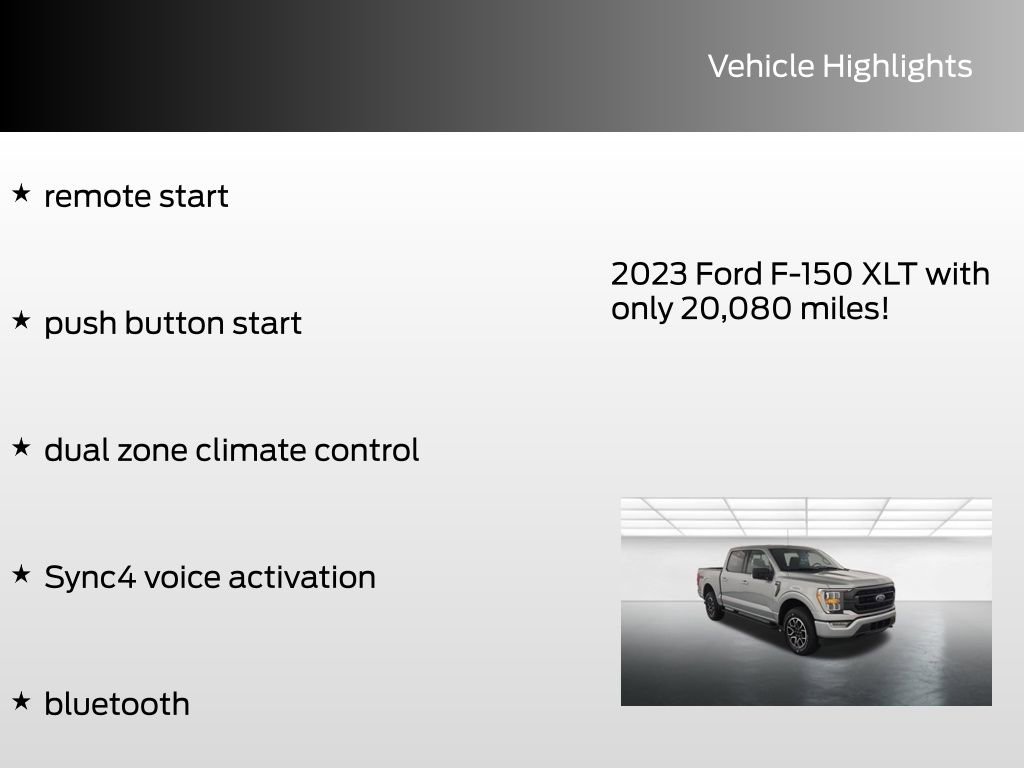 Certified 2023 Ford F150 XLT w/ Equipment Group 302A High image 8