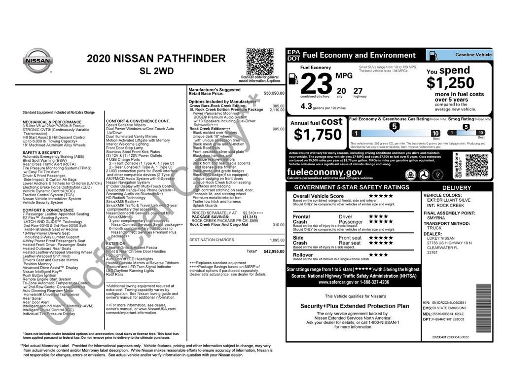 Used 2020 Nissan Pathfinder SL image 10