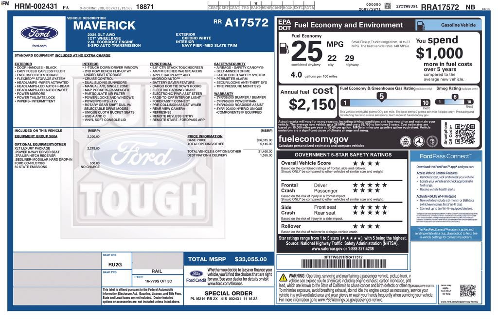 Certified 2024 Ford Maverick XLT w/ XLT Luxury Package AWD/4WD image 20