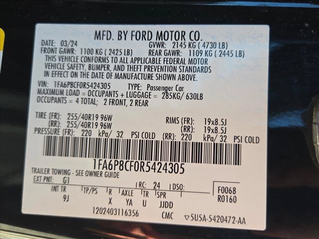 Certified 2024 Ford Mustang GT Premium RWD image 16