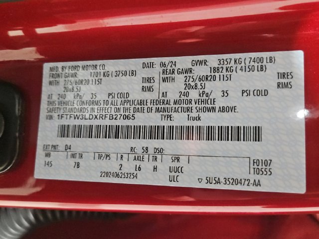 Certified 2024 Ford F150 XLT w/ Equipment Group 302A MID AWD/4WD image 38