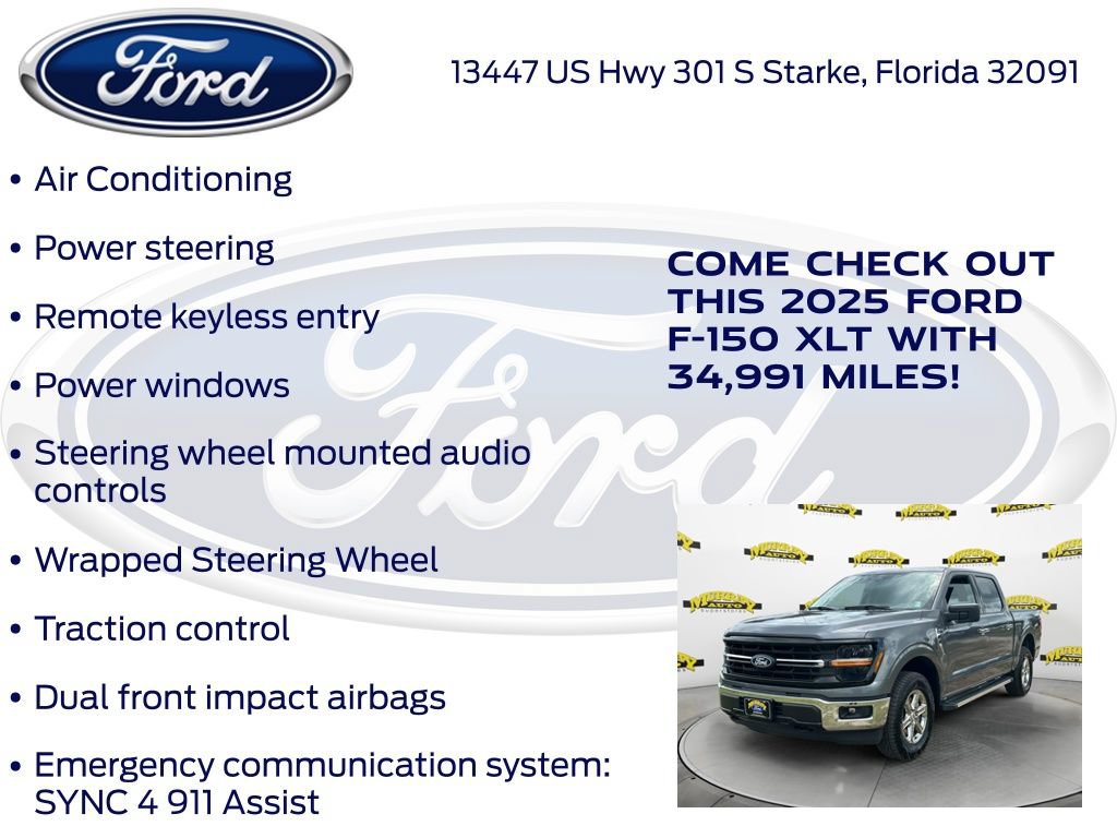 Certified 2025 Ford F150 XLT w/ Equipment Group 301A Standard AWD/4WD image 27