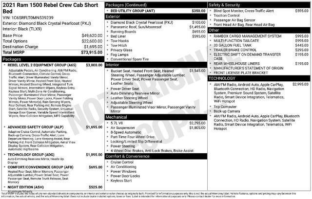 Used 2021 RAM 1500 Rebel w/ Rebel Level 2 Equipment Group AWD/4WD image 4