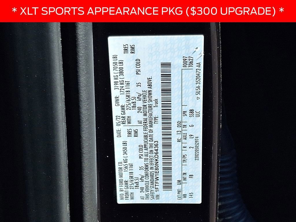 Certified 2022 Ford F150 XLT w/ Equipment Group 302A High image 26