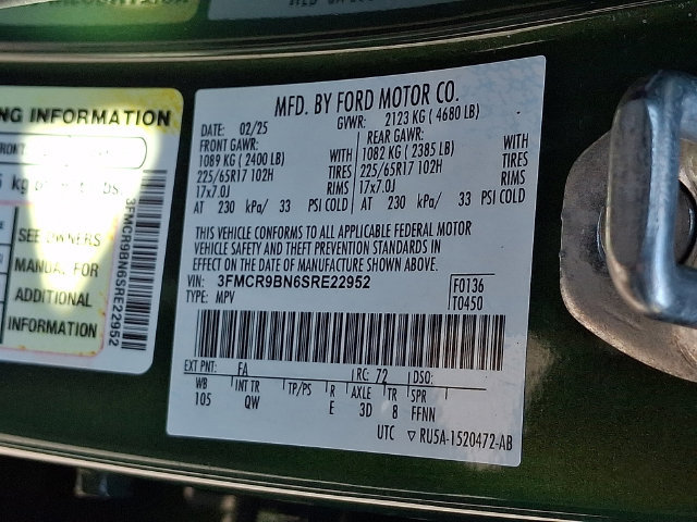 Certified 2025 Ford Bronco Sport Big Bend AWD/4WD image 28