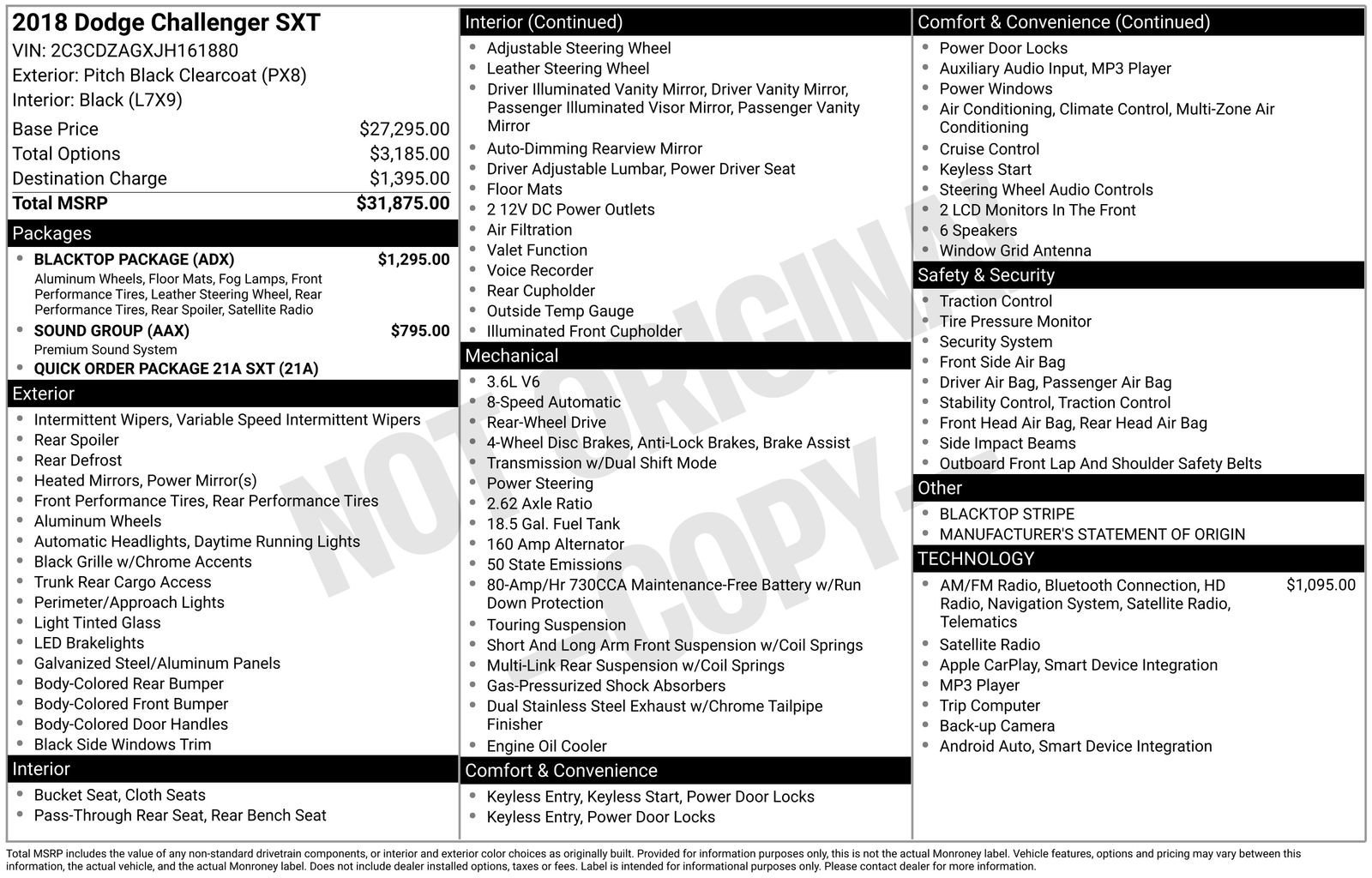 Used 2018 Dodge Challenger SXT w/ Blacktop Package image 32