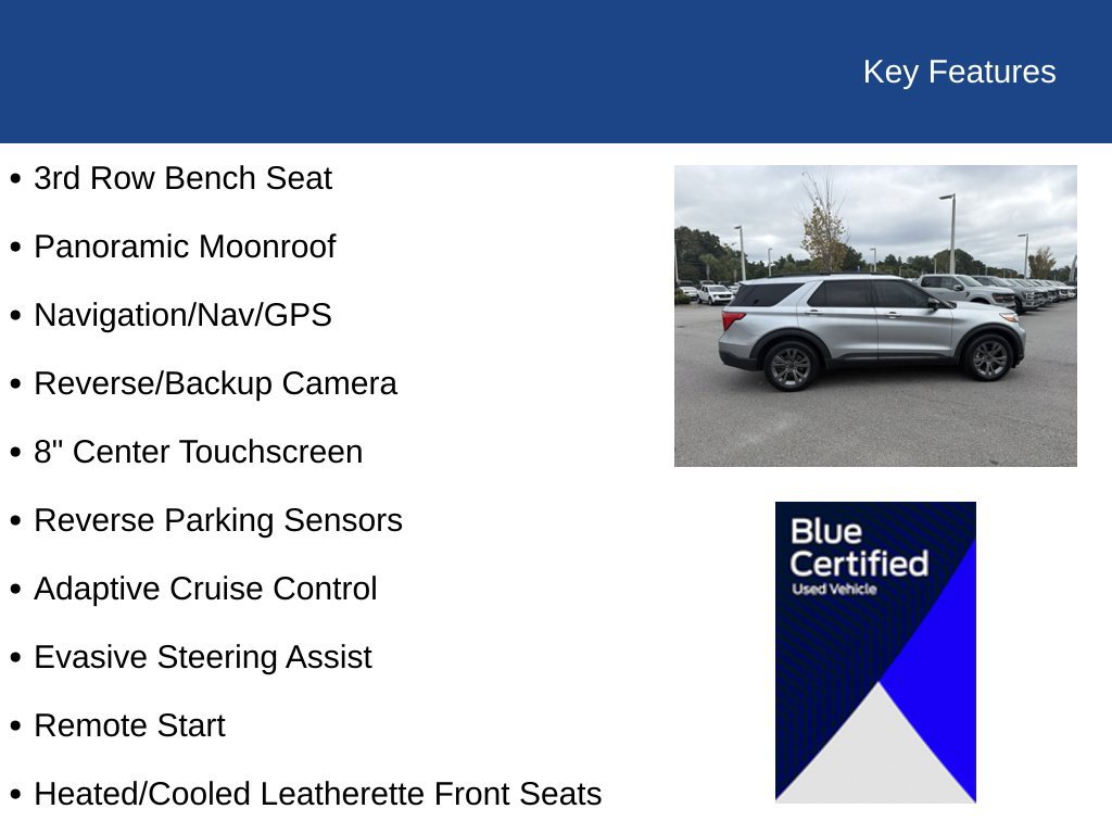 Certified 2022 Ford Explorer XLT w/ Equipment Group 202A RWD image 33
