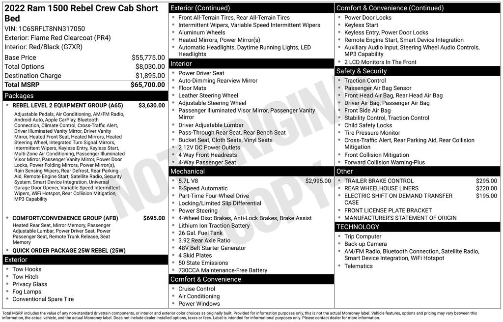 Used 2022 RAM 1500 Rebel w/ Rebel Level 2 Equipment Group AWD/4WD image 5