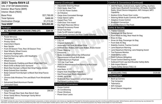 Used 2021 Toyota RAV4 LE AWD/4WD image 4
