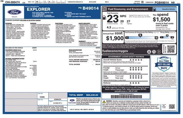 Certified 2023 Ford Explorer Limited w/ Limited Technology Package AWD/4WD image 36