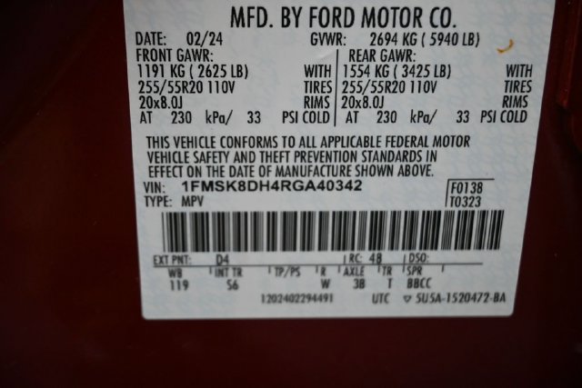 Certified 2024 Ford Explorer XLT w/ Equipment Group 202A AWD/4WD image 36