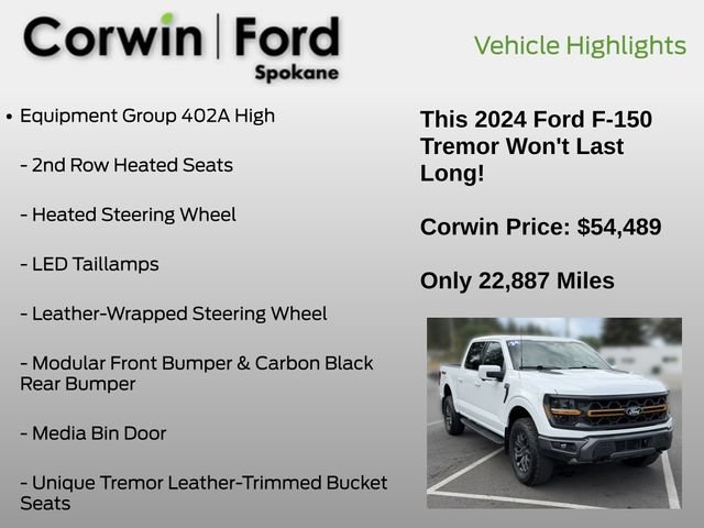 Certified 2024 Ford F150 Tremor w/ Equipment Group 402A High AWD/4WD image 13