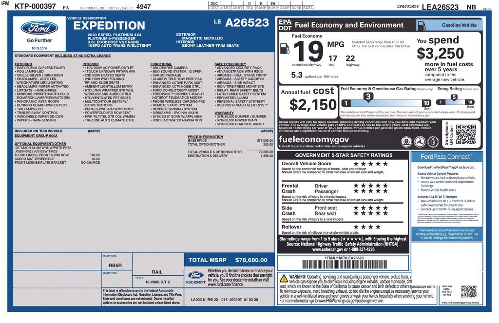 Certified 2020 Ford Expedition Platinum AWD/4WD image 17