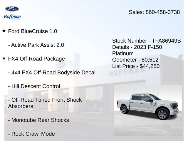 Certified 2023 Ford F150 Platinum w/ Equipment Group 701A High AWD/4WD image 5