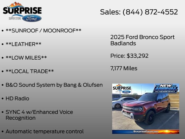 Certified 2025 Ford Bronco Sport Badlands w/ Badlands Tech Package AWD/4WD image 13
