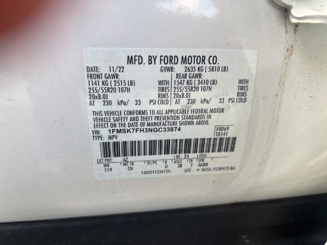 Certified 2022 Ford Explorer Limited w/ Limited Technology Package RWD image 14