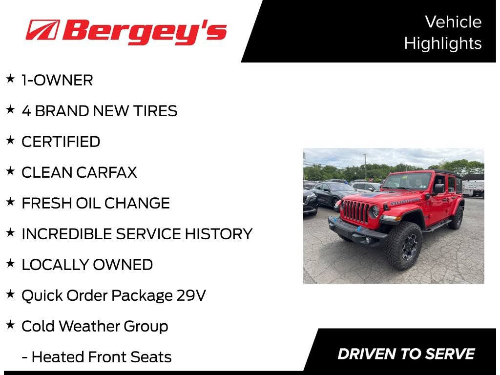 Used 2021 Jeep Wrangler Unlimited Rubicon 4xe w/ Steel Bumper Group AWD/4WD image 5