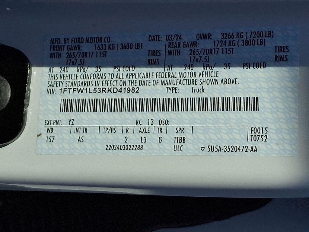 Certified 2024 Ford F150 XL w/ Equipment Group 103A High AWD/4WD image 29