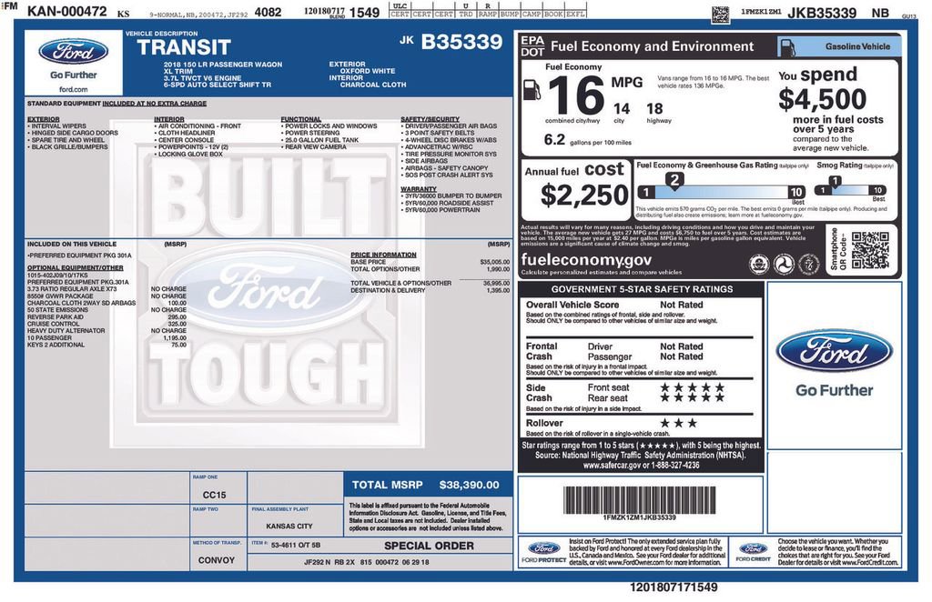 Certified 2018 Ford Transit 150 XL image 5