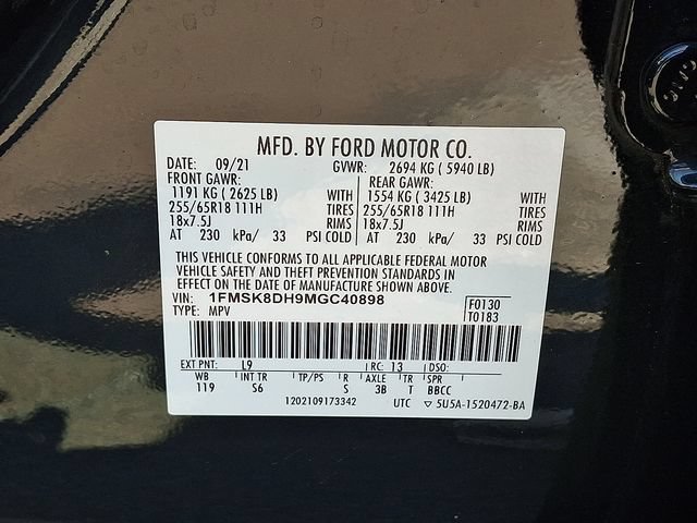Certified 2021 Ford Explorer XLT w/ Equipment Group 202A AWD/4WD image 27