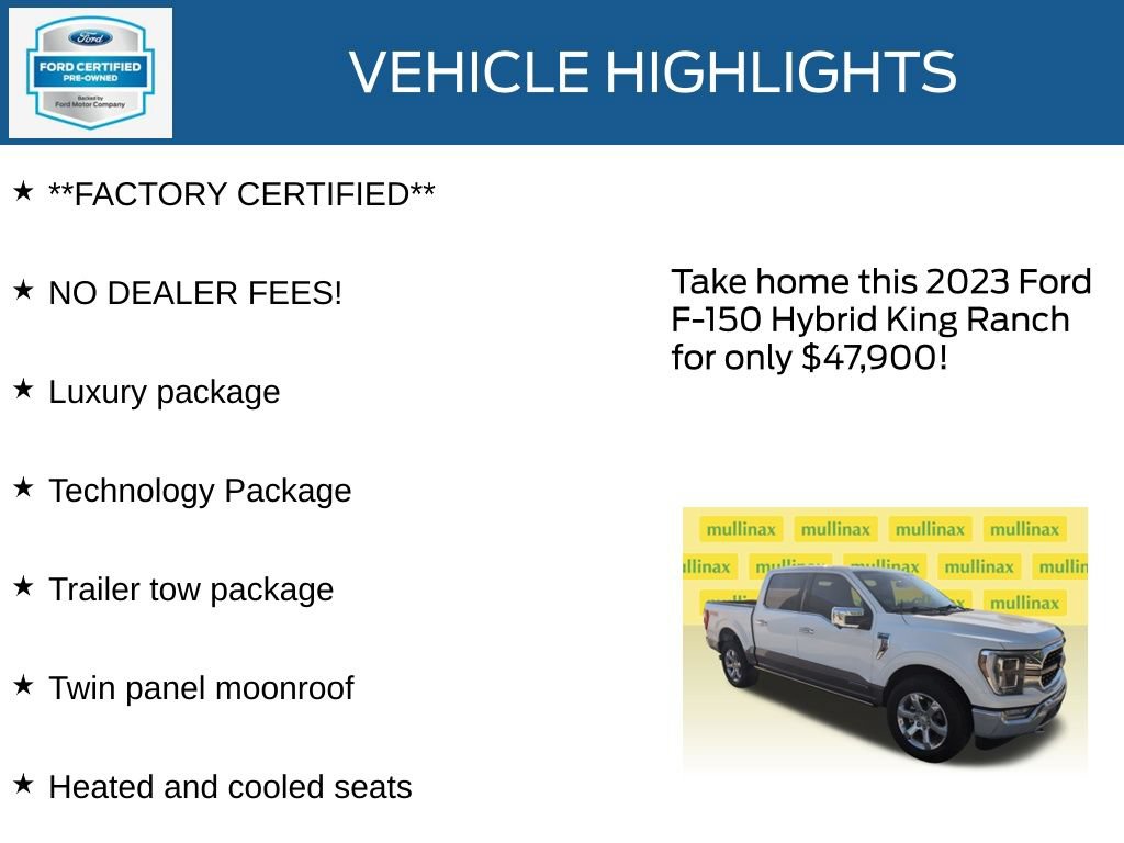 Certified 2023 Ford F150 King Ranch w/ Equipment Group 601A High AWD/4WD image 12