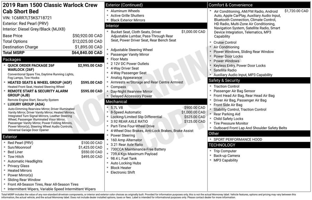 Used 2019 RAM 1500 Warlock AWD/4WD image 6