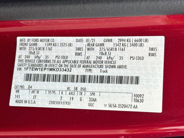 Certified 2021 Ford F150 Lariat AWD/4WD image 24