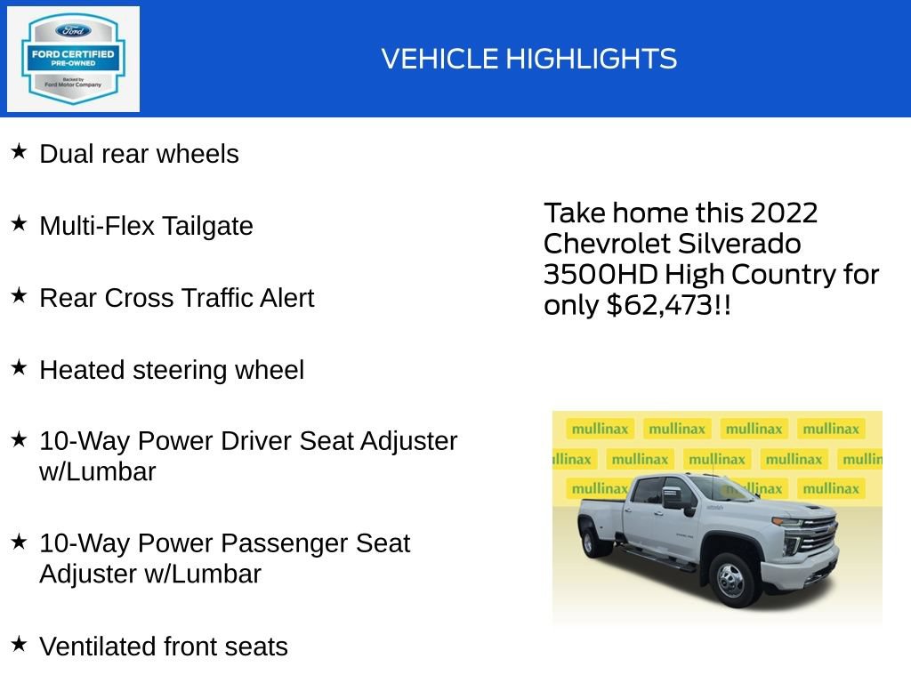 Used 2022 Chevrolet Silverado 3500 High Country AWD/4WD image 20