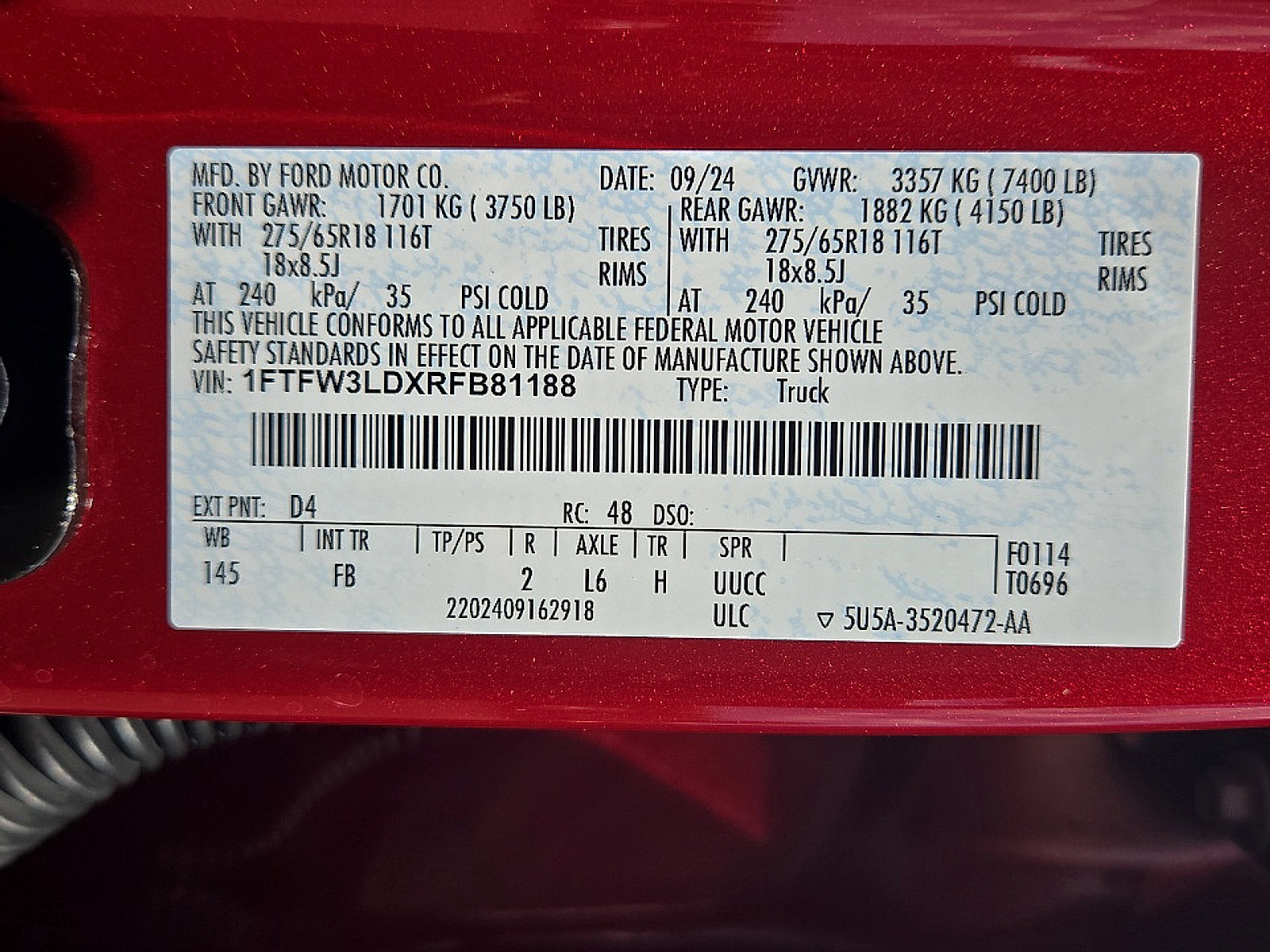 Certified 2024 Ford F150 XLT w/ Equipment Group 302A MID AWD/4WD image 23