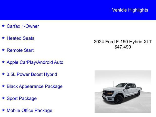 Certified 2024 Ford F150 XLT w/ Equipment Group 302A MID image 6