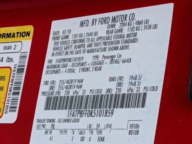 Certified 2019 Ford Mustang GT Premium RWD image 24