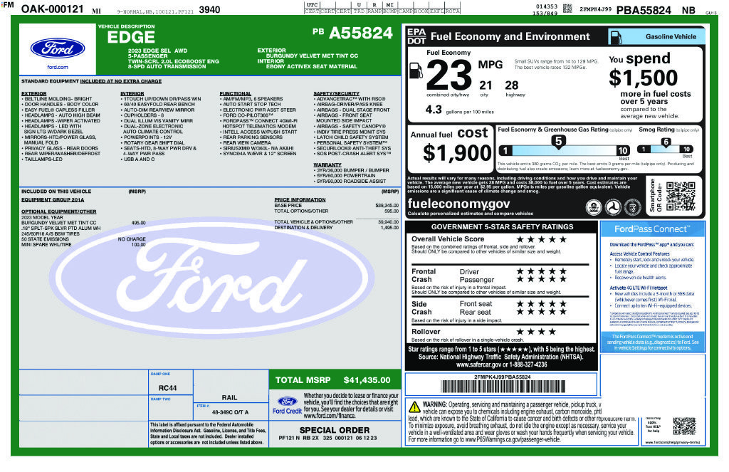 Certified 2023 Ford Edge SEL AWD/4WD image 25